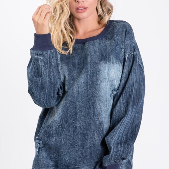 Denim sweater - Picture 3 of 5
